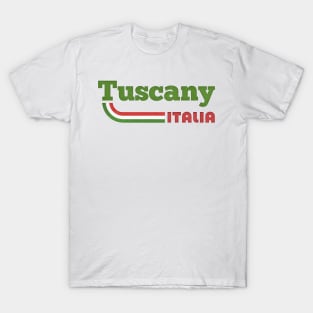 Tuscany // Retro Italian Typography Design T-Shirt